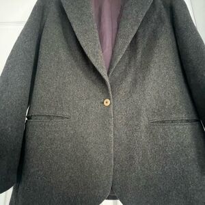 J Crew Grey Cashmere Wool Blend Blazer 10